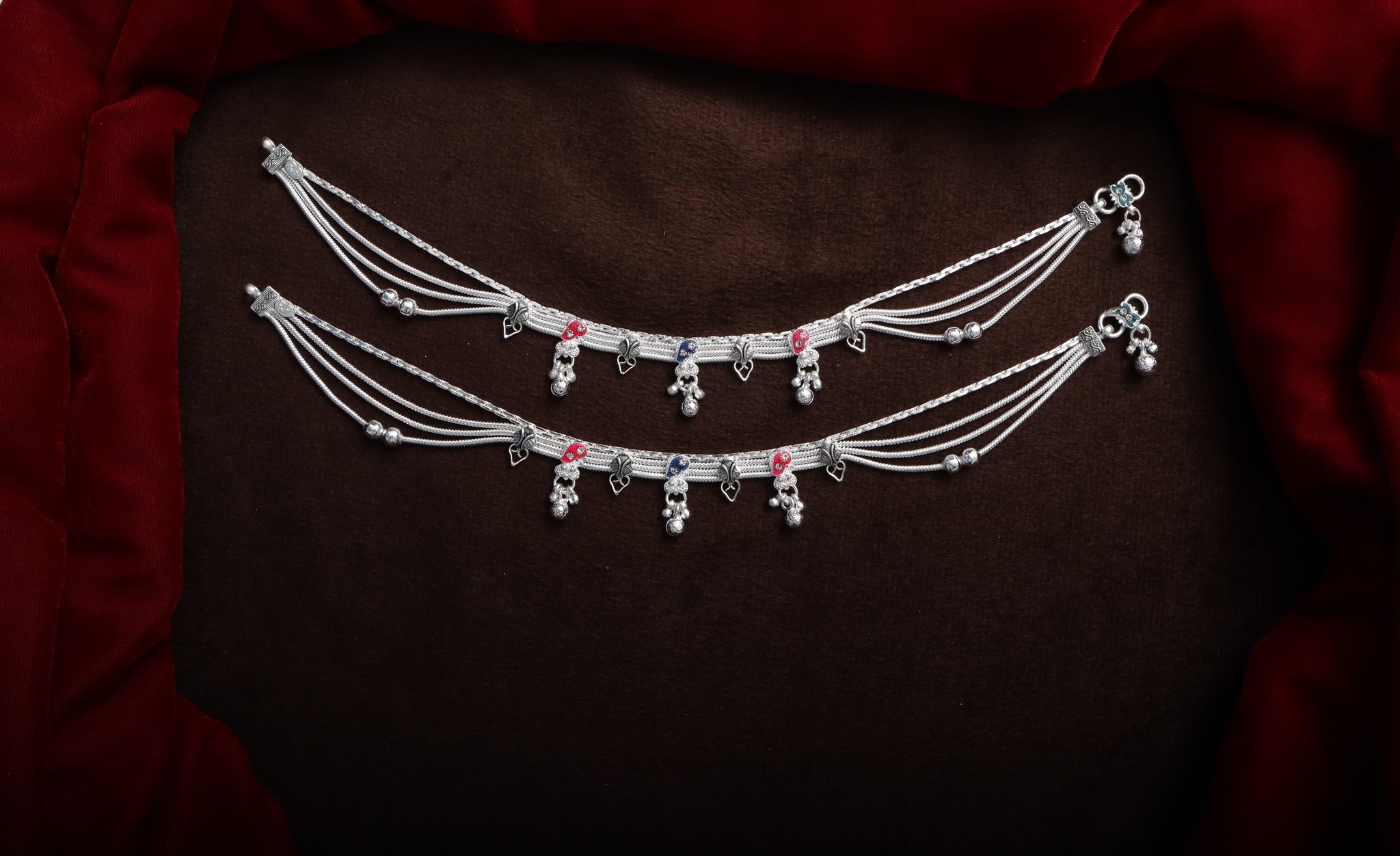 Designer German Silver Bridal Payal | Silver Plated Anklet | Traditional Fancy Payal for Women | 40-80 Gram
