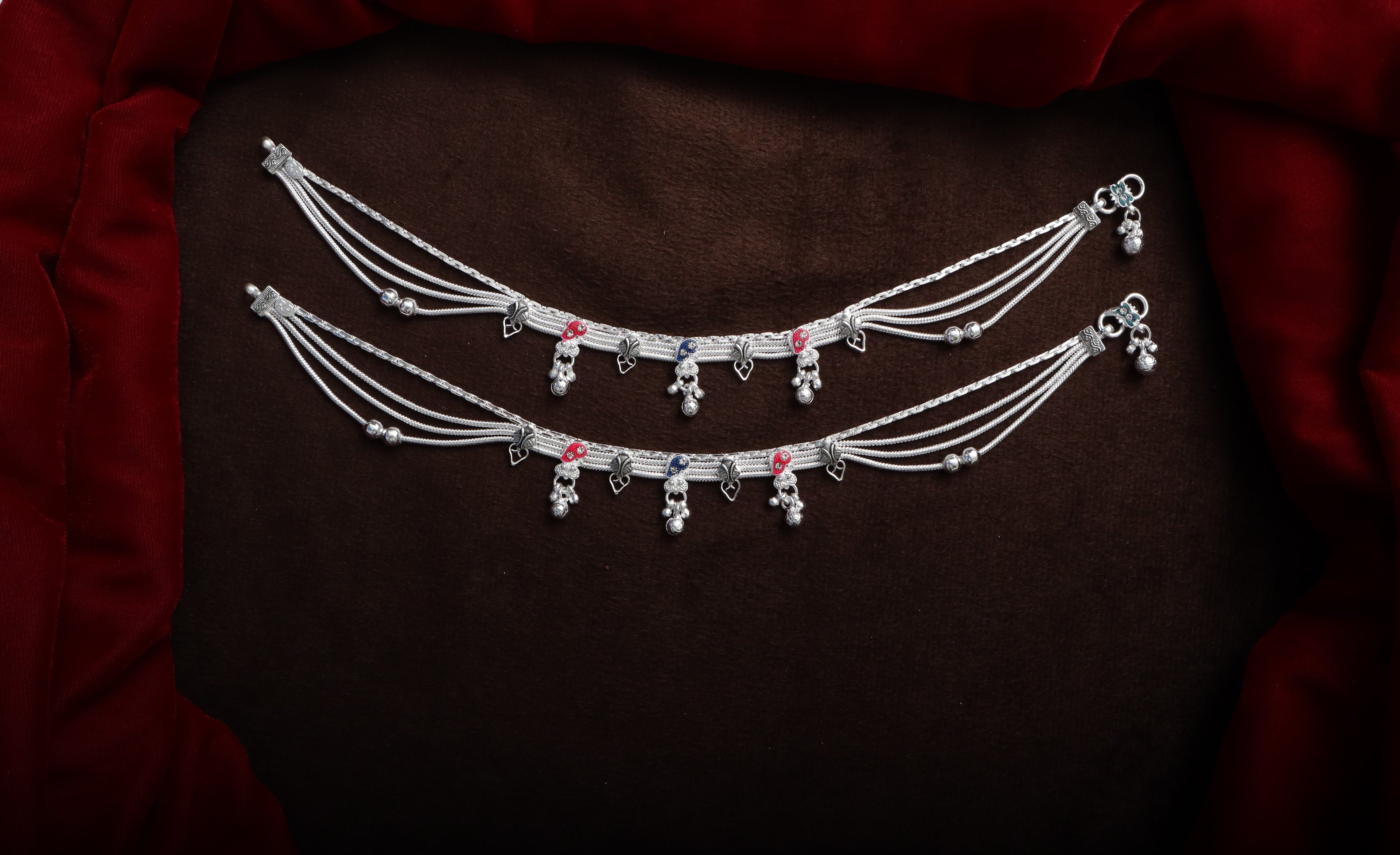 Designer German Silver Bridal Payal | Silver Plated Anklet | Traditional Fancy Payal for Women | 40-80 Gram