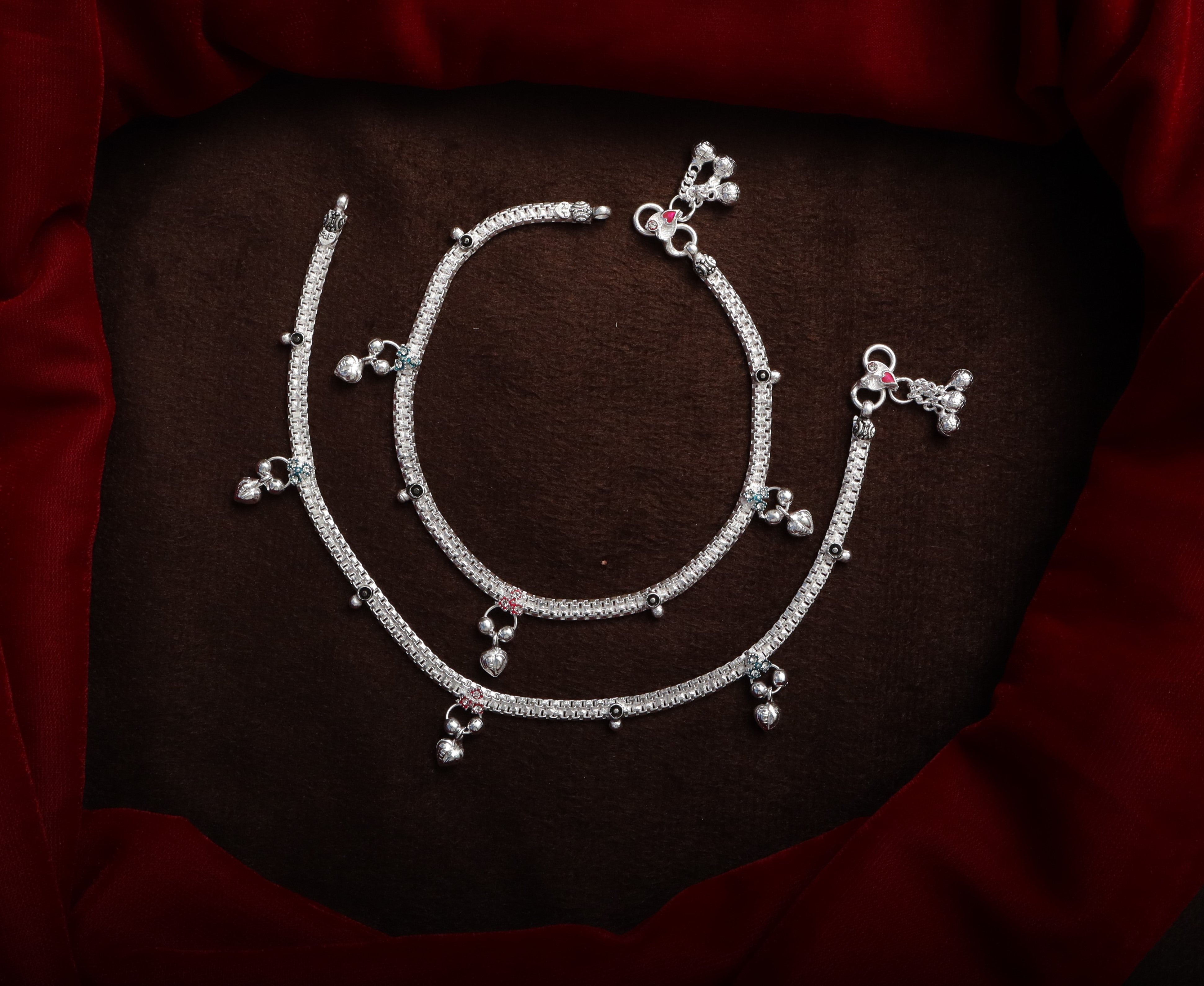 Designer German Silver Payal | 0 Touch Silver Plated Anklet for Women | Traditional Wear Fancy Payal
