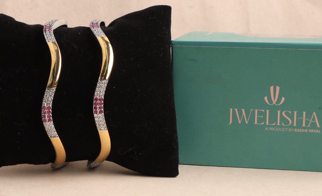 Luxury Silver-Plated German Silver Bangles | Jwelisha
