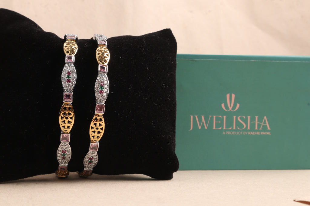 Luxury Silver-Plated German Silver Bangles | Jwelisha