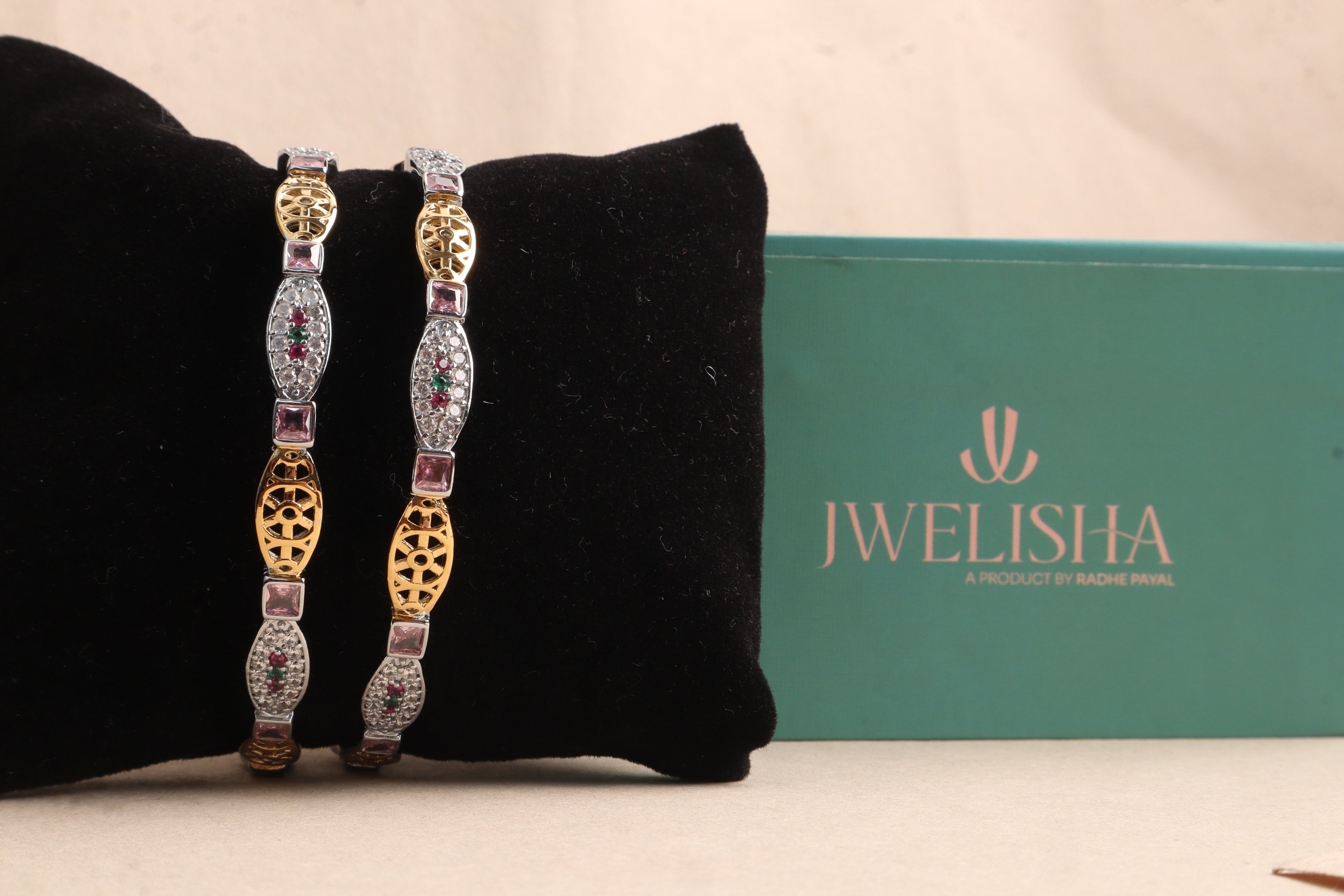 Luxury Silver-Plated German Silver Bangles | Jwelisha