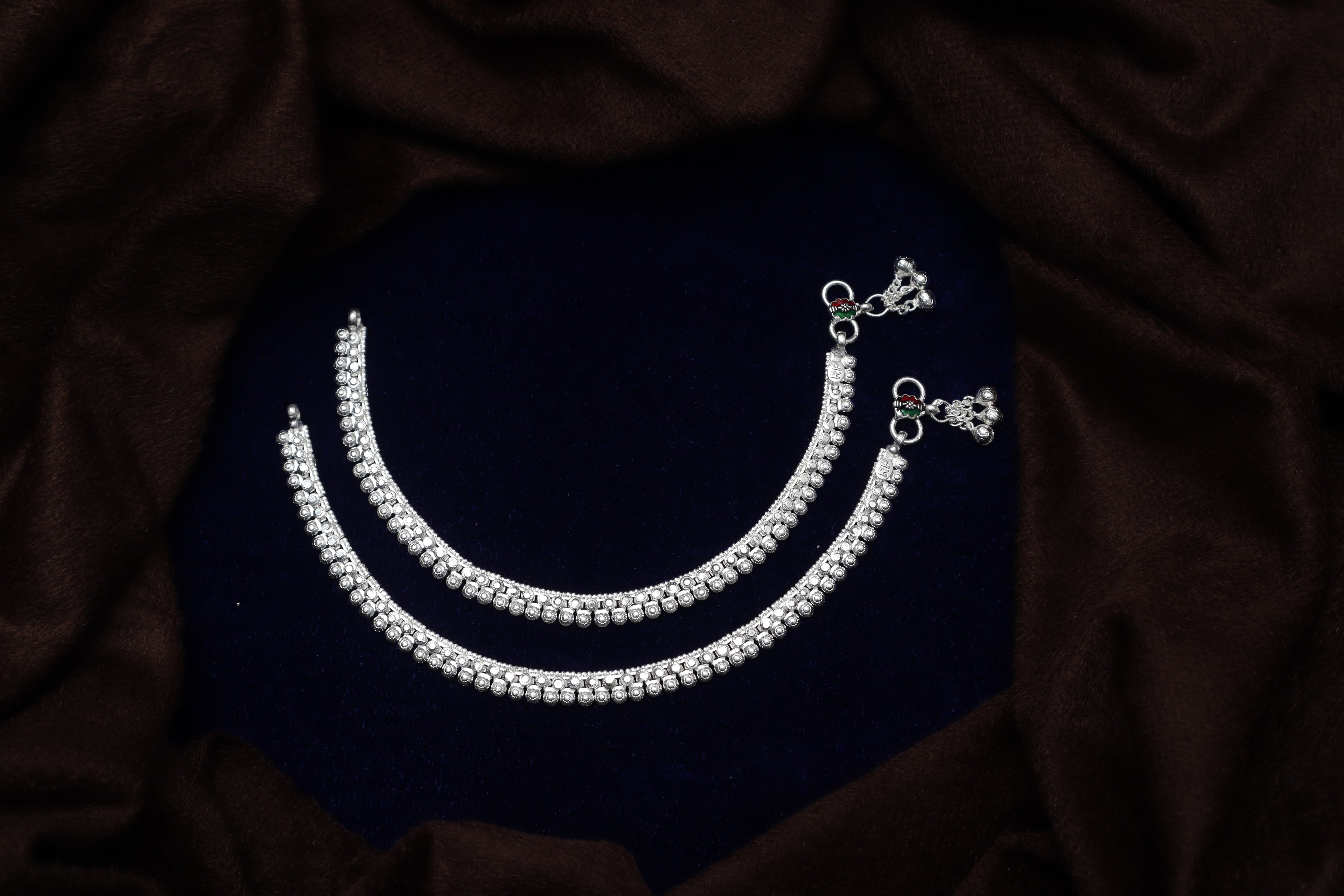 Royal Crystal Border Payal Pair