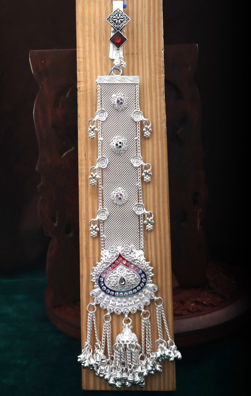 Antique Z Zuda German Silver Long Hanging Jewellery