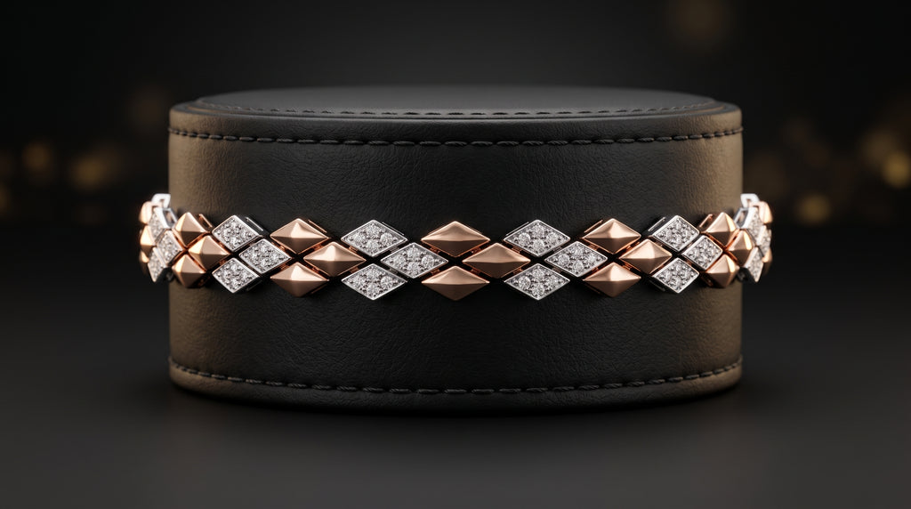 The Signature Two-Tone Link Bracelet — Handcrafted Men's Statement Piece