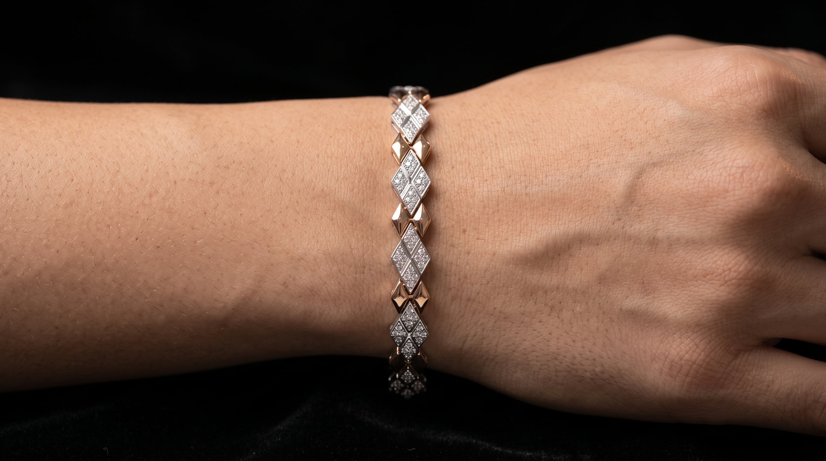 The Signature Two-Tone Link Bracelet — Handcrafted Men's Statement Piece