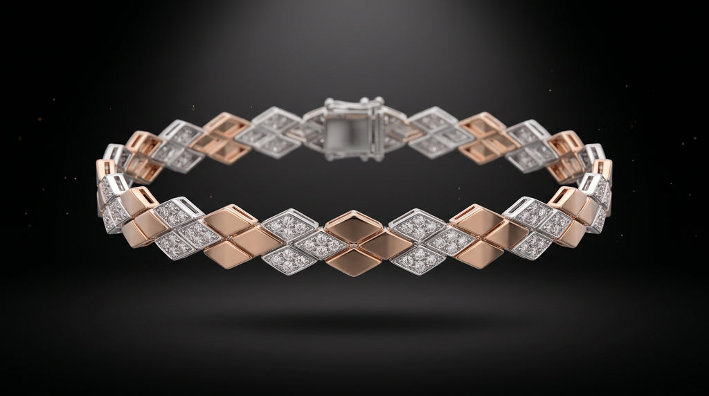 The Signature Two-Tone Link Bracelet — Handcrafted Men's Statement Piece