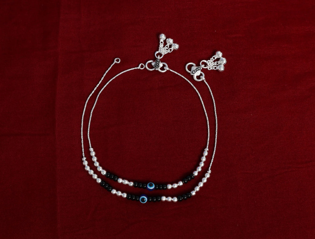 Premium German Silver Payal | 0 Touch Silver Plated Anklet for Women