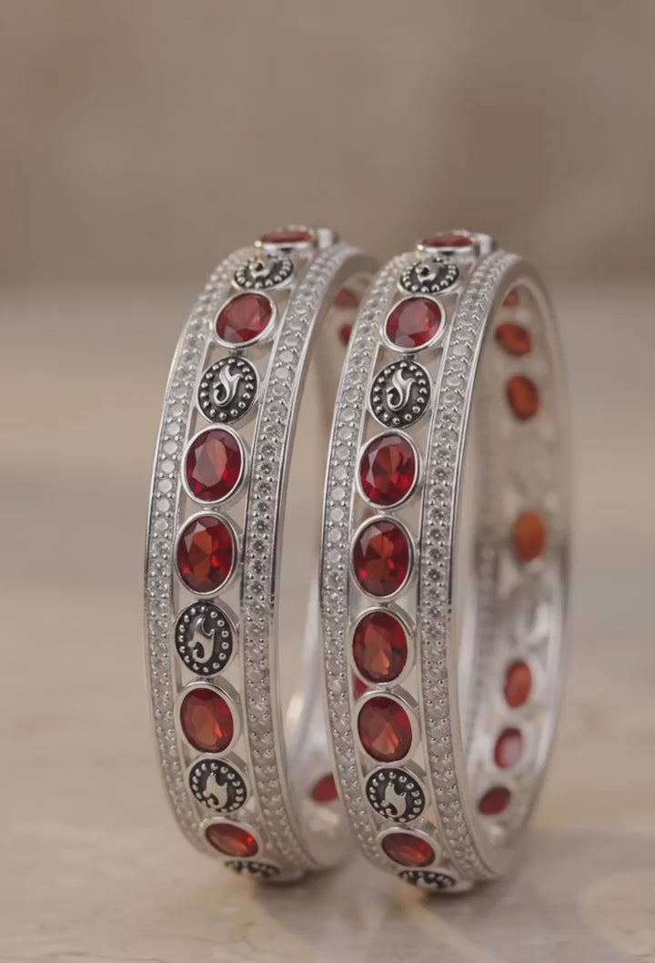 Classic Premium CZ Stone Bangles | Jwelisha