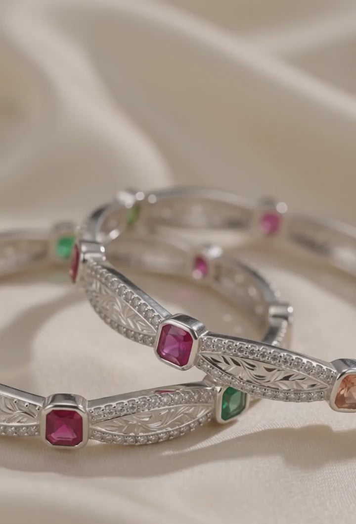 Classic Premium CZ Stone Bangles | Jwelisha