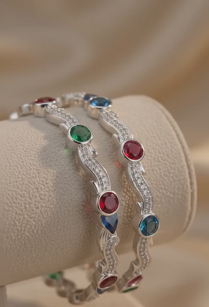 Classic Premium CZ Stone Bangles | Jwelisha
