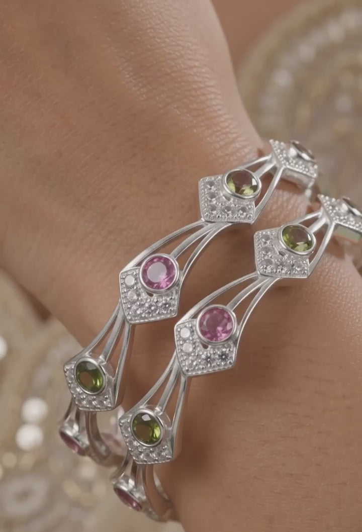Classic Premium CZ Stone Bangles | Jwelisha