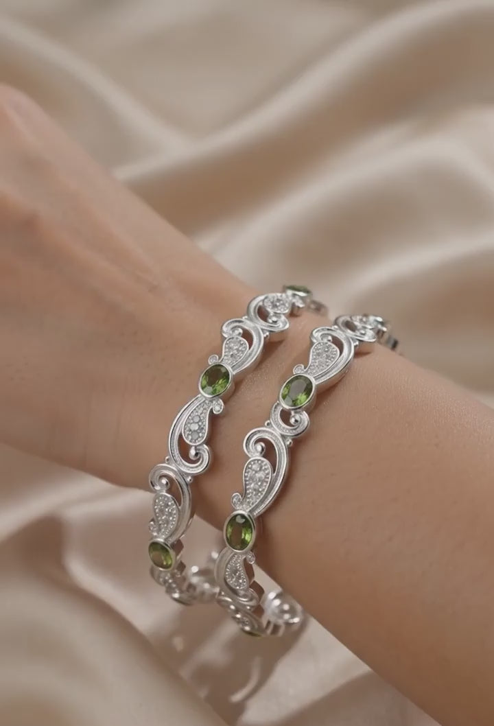 Classic Premium CZ Stone Bangles | Jwelisha