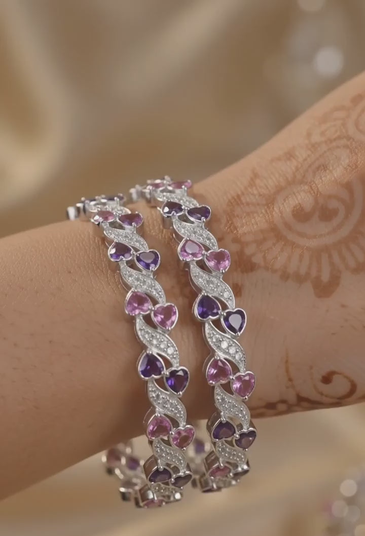 Classic Premium CZ Stone Bangles | Jwelisha
