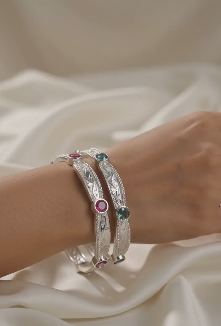 Classic Premium CZ Stone Bangles | Jwelisha