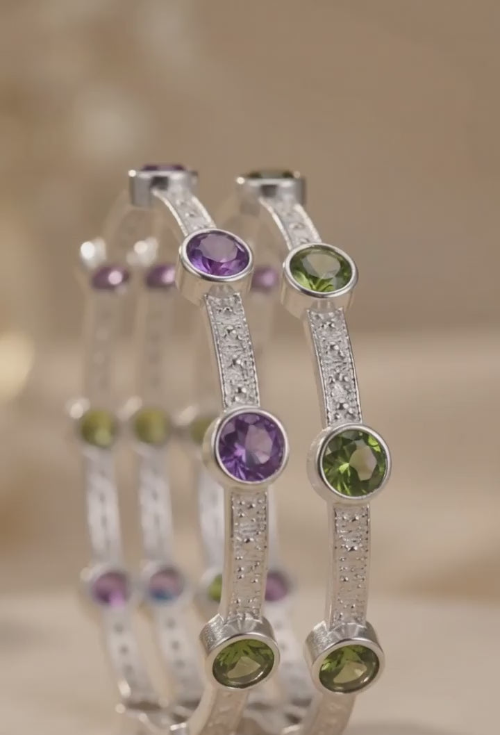 Classic Premium CZ Stone Bangles | Jwelisha