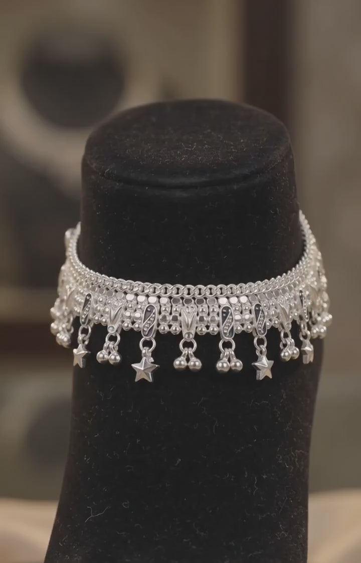 Heritage Star-Cluster Meenakari Bridal Payal by Radhe Payal