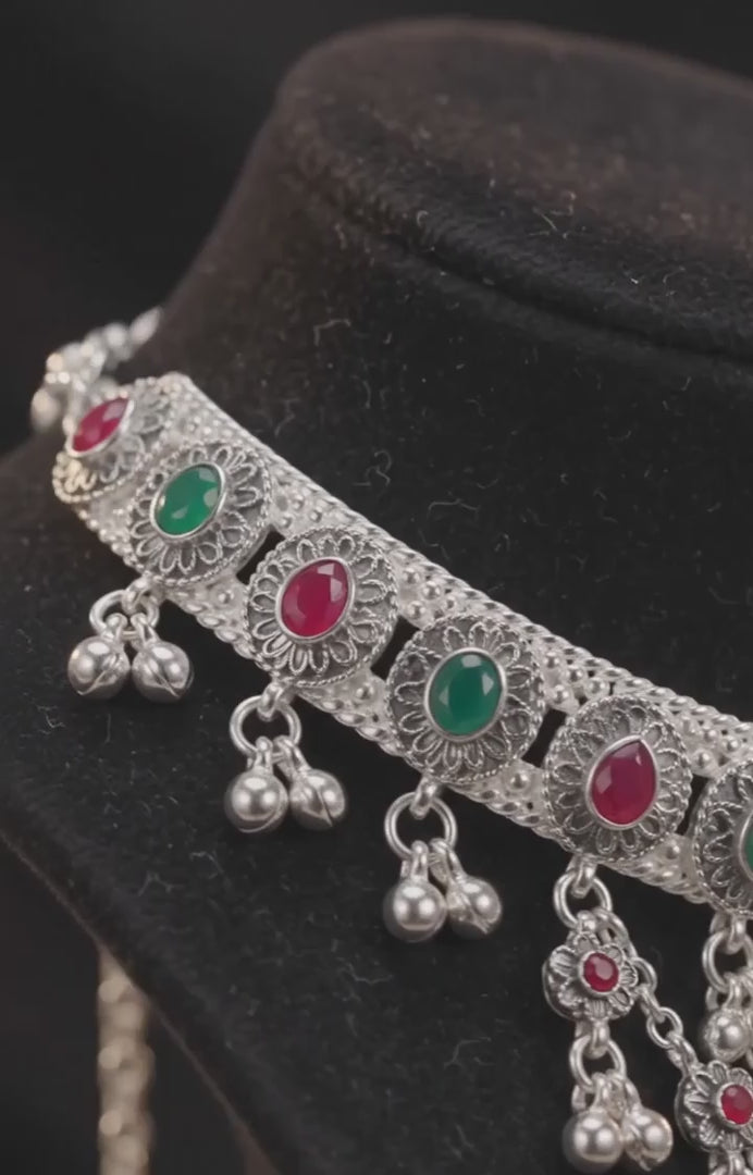 Premium German Silver Payal | 0 Touch Silver Plated Anklet for Women
