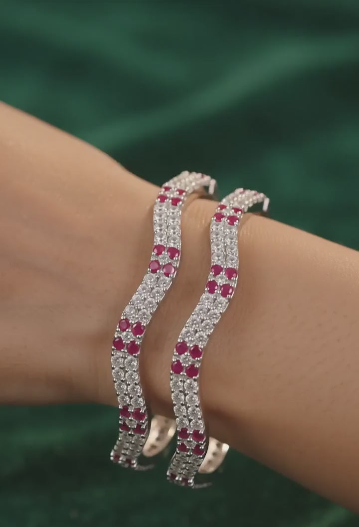 Designer German Silver Bangles for Women – Elegant Silver Plated Jewellery