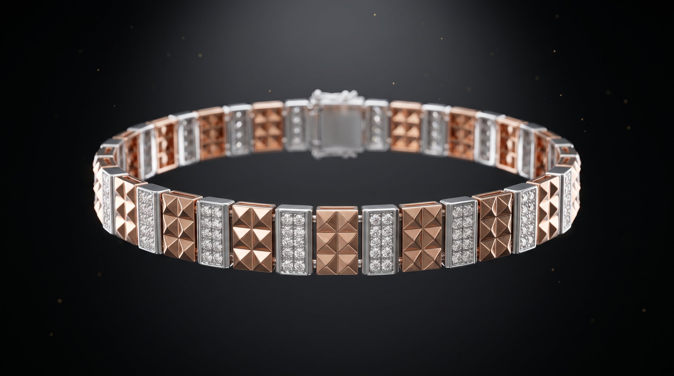 The Signature Two-Tone Link Bracelet — Handcrafted Men's Statement Piece